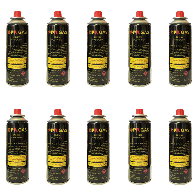 کپسول گاز مسافرتی PR پارس رگولاتور 210 گرمی - مدل PR-250 - بسته 10 عددی