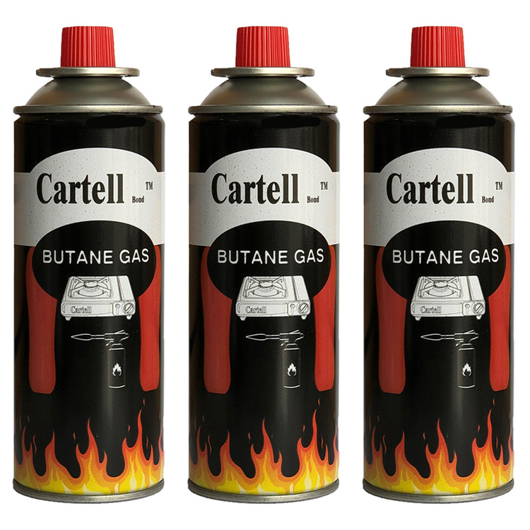 کپسول گاز مسافرتی کارتل 210 گرمی - مدل cartell - بسته 3 عددی